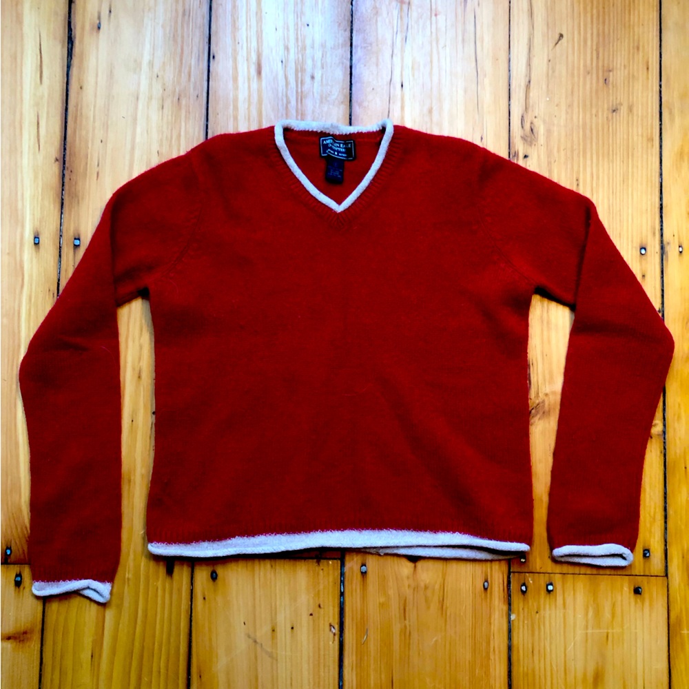 Red American eagle sweater